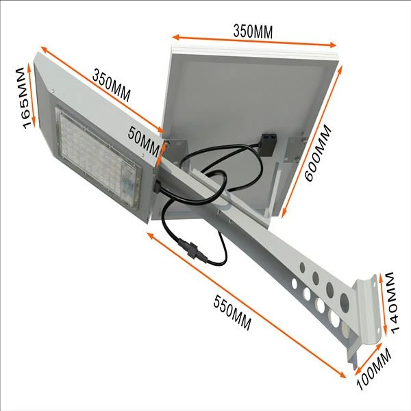 Solar lamps installed on the walls